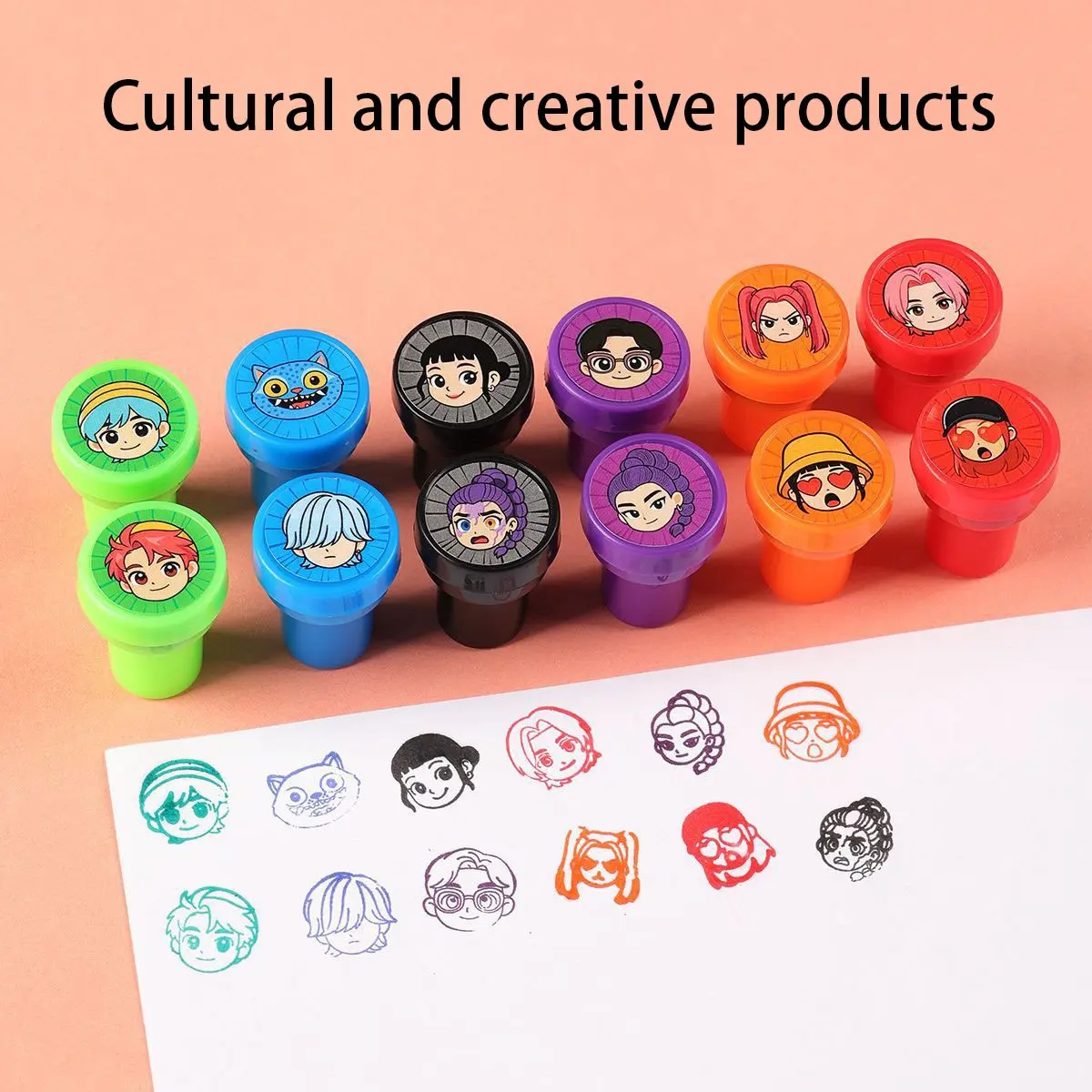 Back To School Gifts, 12-Piece Student Toy Stamps, Anime Girl Stamp Set,Seal Children's Cartoon Seal Set Teacher Homework Correction Encouragement Seal,Birthday Gift for Boys & Girls,Perfect Party Present, Interactive Gifts for Fan Party