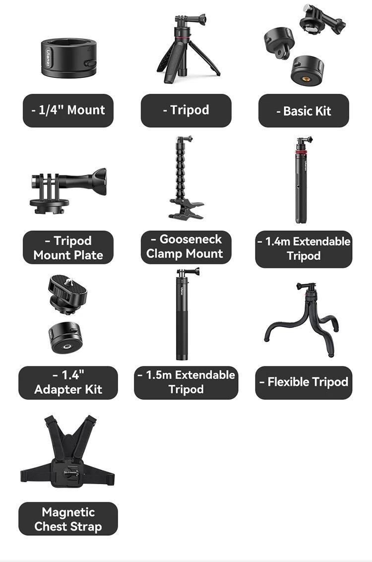 CM027 Chest Head Strap Mount Belt For Smartphone Gopro insta360 x3 dji osmo Pocket 3 Action Camera Accessories Outdoor Video