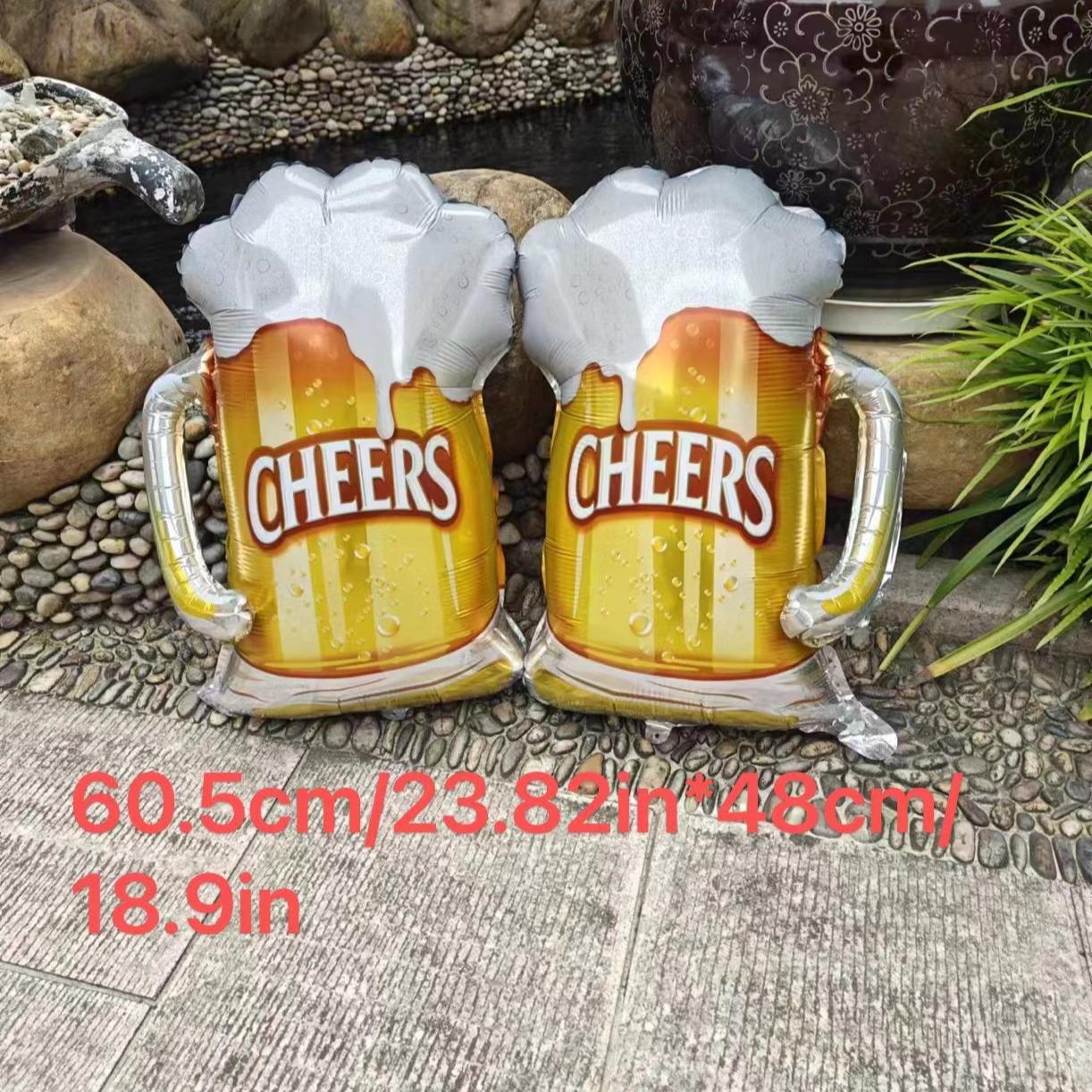 Beer Mug Shaped Balloon, 2 Counts/set Creative and Funny Balloons, Holiday Party Decoration Balloon, Festive & Party Supplies