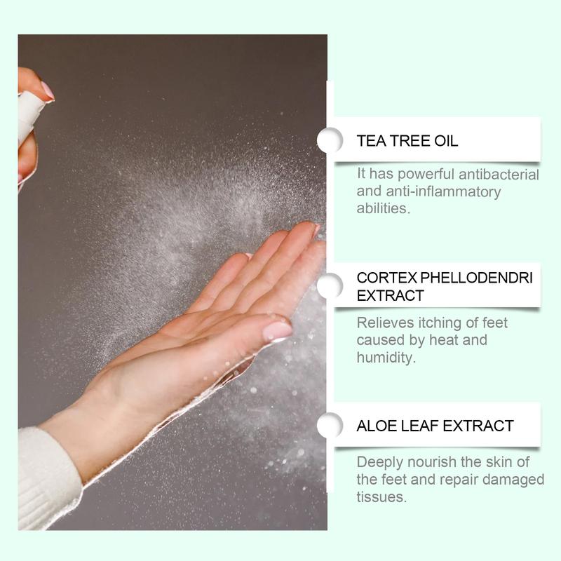 Foot Sanitizer Spray with Tea Tree Oil, 2 Counts/set Foot and Nail Sanitizer Spray, Foot Sanitizer Spray for Men and Women, Foot Care Product