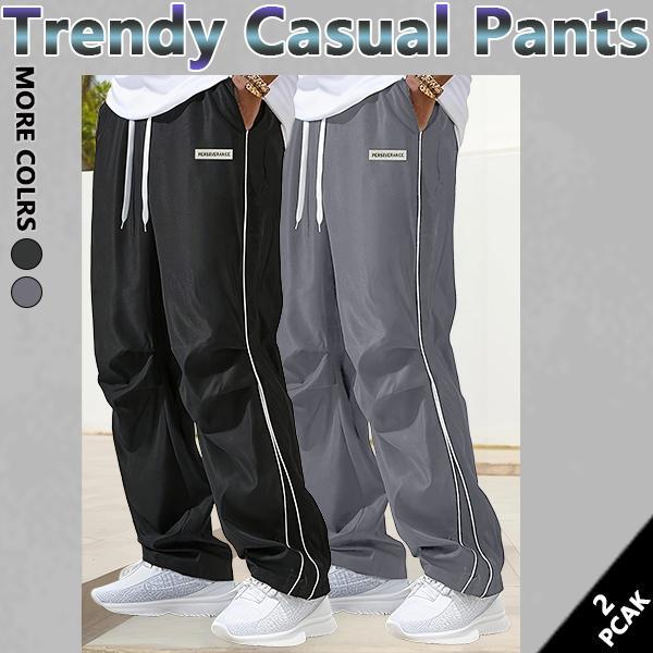Men‘s Loose Sports Pants Men Trousers Grey Side Stripeswith Gold Accent Stripe Comfortable DesignAthleisure Style Bottoms Athletic Bottoms Gymwear streetwear fall outfits outfits men gym athletic clothes