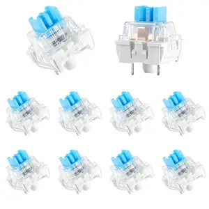 Mechanical Keyboard Switches, 10 count 3 PIN Blue Keyboard Clickers for  Prints   Keyboard  for  Gaming Keyboards