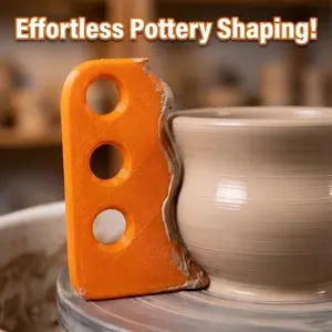 Three-Hole Ceramic Sculpting Tool, Professional Pottery Shaping Knife, Smooth and Refine Tool, Ideal for Ceramics and Sculpture