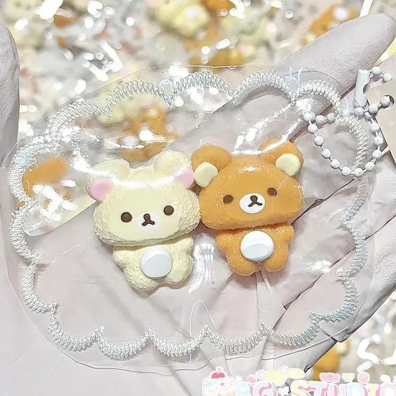 New Kawaii Rilakkuma Two Bears Soft Squeeze Fidget Toy Stress Relief Toy Diy Ornament Relieve Adult Stress