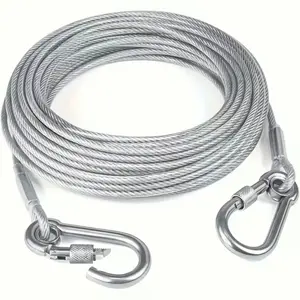 Stainless steel clothesline, portable and durable, suitable for both indoor and outdoor use, is an essential item for camping, bathrooms, and dormitories.It is available in various lengths, including 3m, 4.5m, and 9m.Home goods, Laundry, Pvc