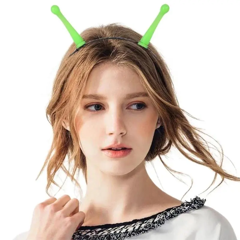 Funny Alien Antenna Headband Halloween Party Cosplay Costume Glowing Headwear