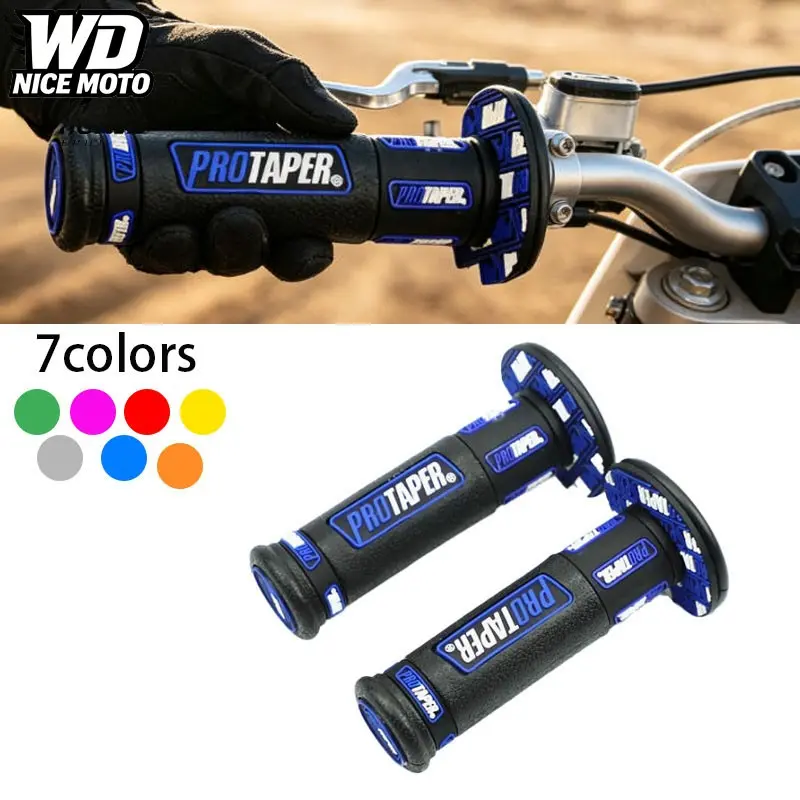 Wd Nice Moto Motorcycle Rubber Grips, 7/8" 22mm 24mm Handlebar Protection, Racing Motocross Dirt Bike Gel Hand Grip, Universal Accessories