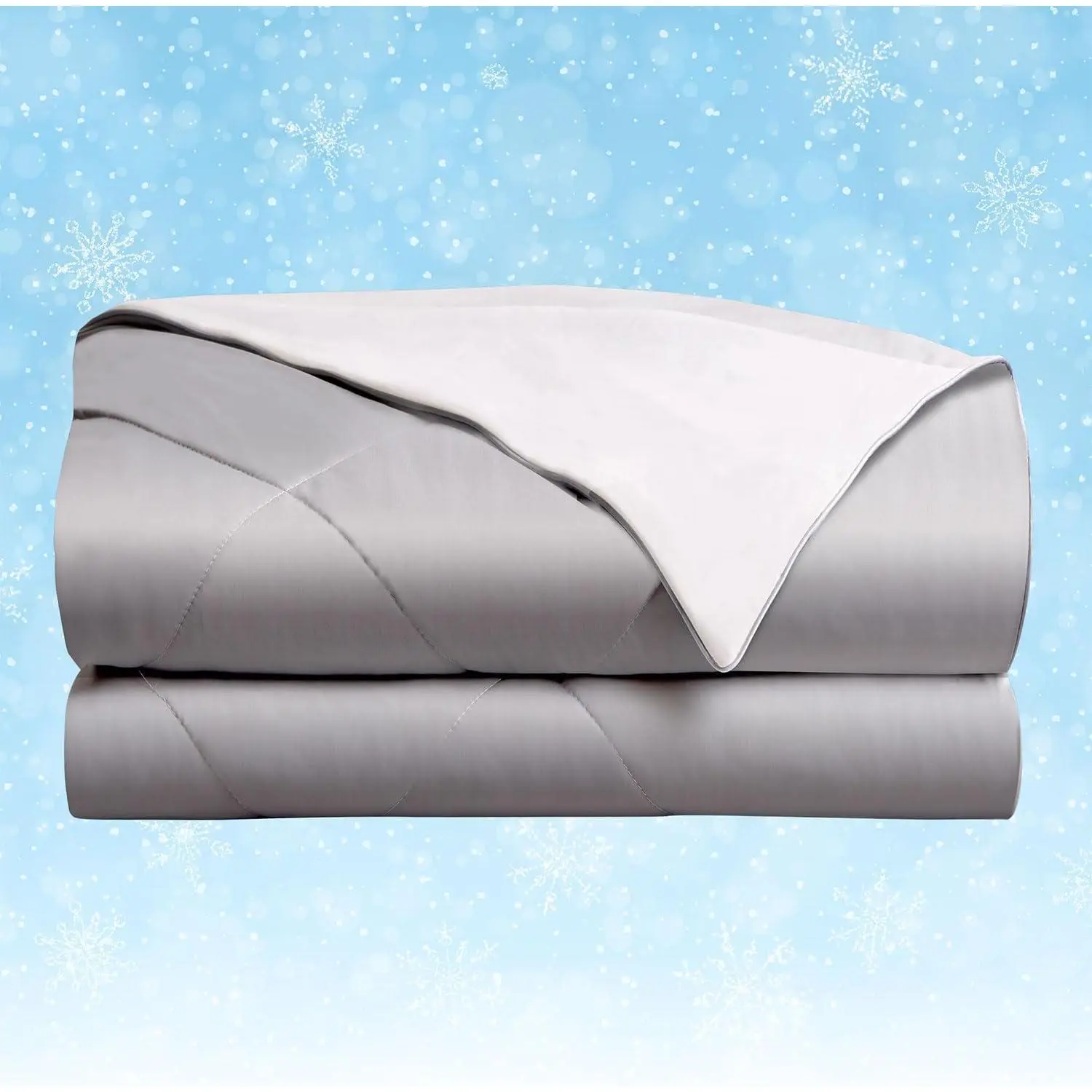 Cooling Blanket  Size 60x90 - Q-Max 0. Cool Rating - Lightweight Blanket with Nano Technology for Temperature Regulation, Improved Sleep (, Glacier Gray)