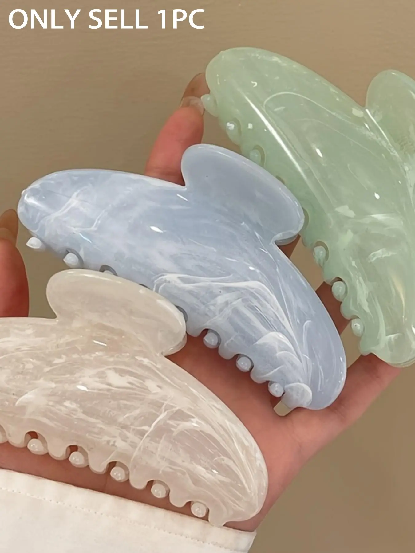 Marble Flow Cloud Half Moon Acetate Hair Clip Hair Claw, Elegant Sweet Hair Accessory, Versatile Shark Clasp for Christmas, Halloween, Valentine's Day, Claw Hair Clips