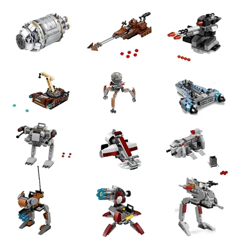 2026 new  Dropship Swamp Speeder Soldier Clone Walker Battles Army Packe Building Blocks Toys