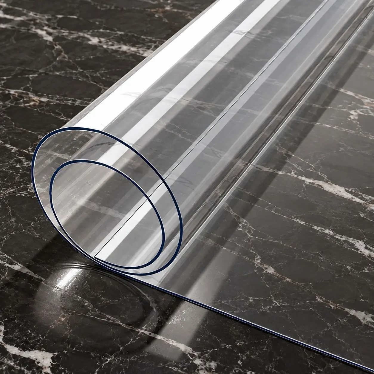 Clear PVC Soft Glass Table Protector, Thick Practical Waterproof & Oil-Resistant Transparent Table Mat, Easy-Clean Cover for Dining Table, Desk and Coffee Table