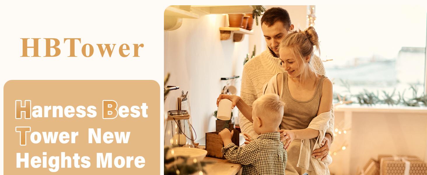 HBTower 2 Step Ladder, Step Stool for Adults,2 Step Ladder Folding Step Stool with Wide Pedal Ergonomic Design