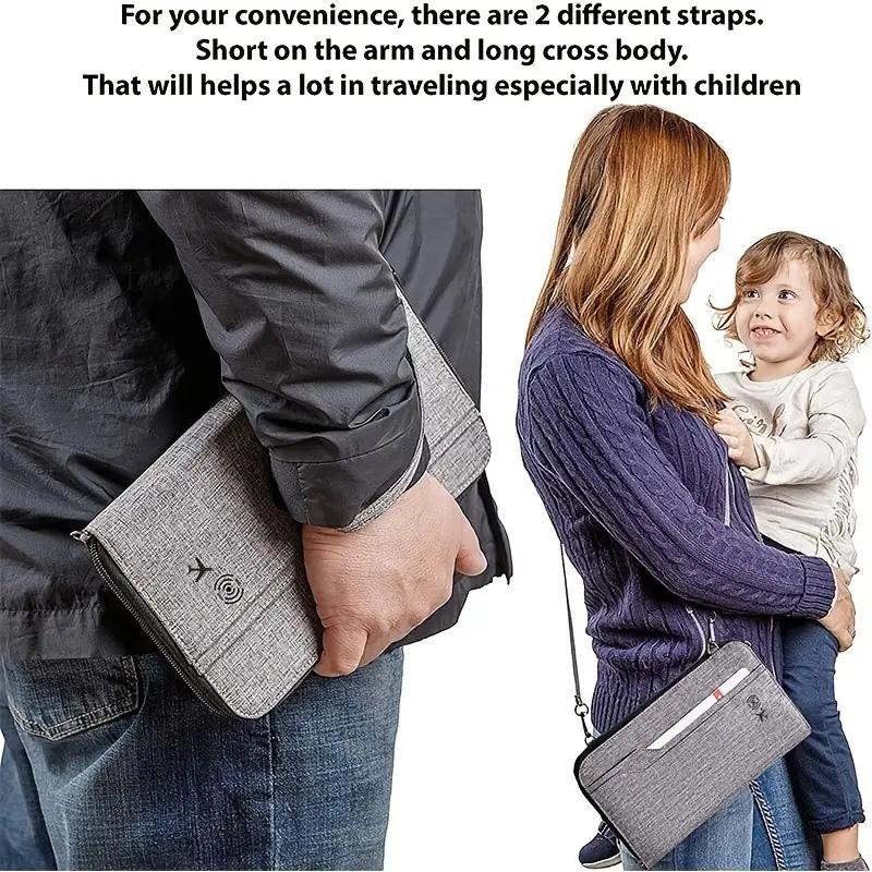 Document Storage Bag, Multi-grid Travel Document Organizer, Card Holder, Passport Holder, Home Organizer, Passport Cover