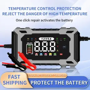 2026 New Model Smart Battery Fast Charger 12V/24V Smart Battery Charger, Maintainer & Trickle Charger for LiFePO4, Lead Acid, Automotive Batteries for Motorcycle Car Truck, automatically stops when fully charged