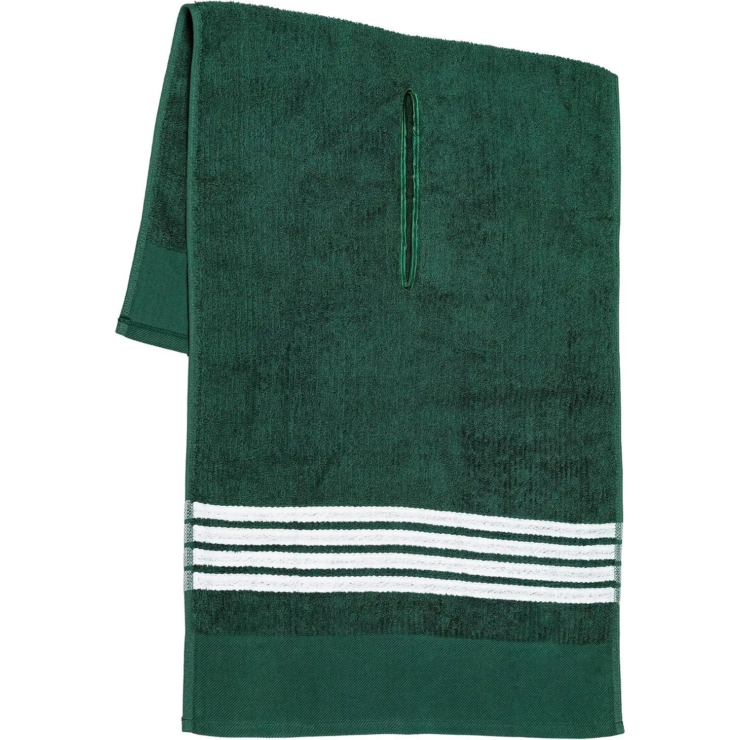 The Tour Towel | Large Caddy Towel Terry Cloth, Absorbent 19" x 44", Center Cut, Perfect Hang Cart Accessory and Bag, Multiple Colors