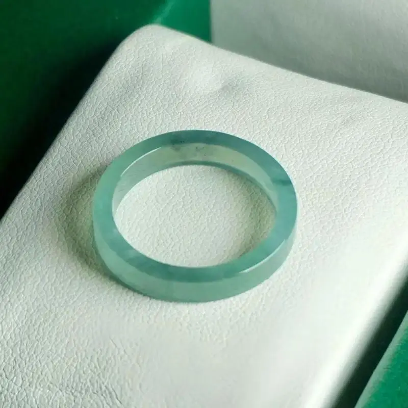 Natural Burma Jade Ring Certified Myanmar Jadeite Jewelry Elegant Gift Men Women Genuine Burmese Blue Water Jade Band Rings