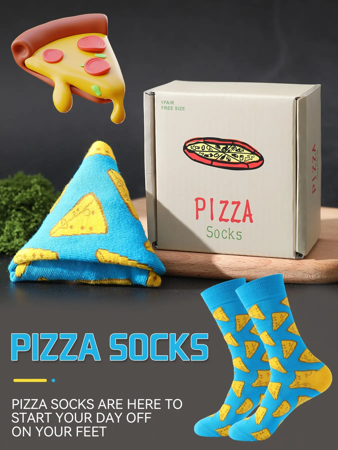Funny Donut Socks Gift Set, Unisex Calf-High Crew Socks, Colorblock Design, Soft Breathable Knit, Ideal for All Seasons & Events