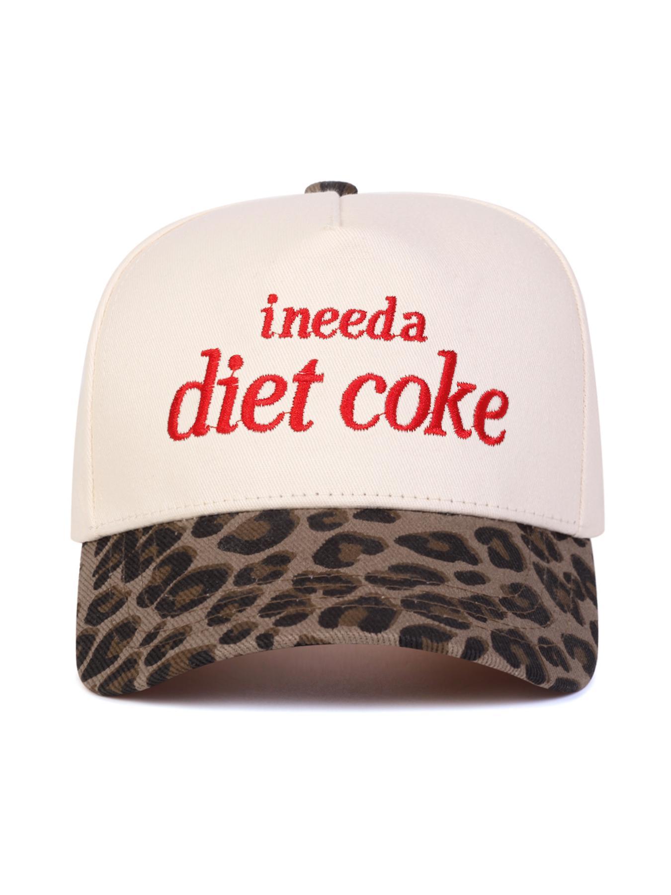 Unisex Diet Coke Five-Sided Baseball Cap, Adjustable Outdoor Sun Protection Hat, Casual Fitted Woven Fabric for Spring & Fall Travel, Quality Caps