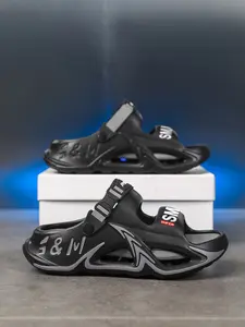 Men's Eva Sandals, Thick Sole Casual Beach Shoes, Breathable Anti-Slip Garden Slippers, Lightweight Two-Way Flip Flops for All Seasons