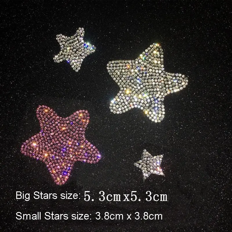 Bling Angel Wing Heart Crystal Car Sticker Decoration Rhinestone Stars 3D Reflective Scratch Blocking Decal Car Body Stickers