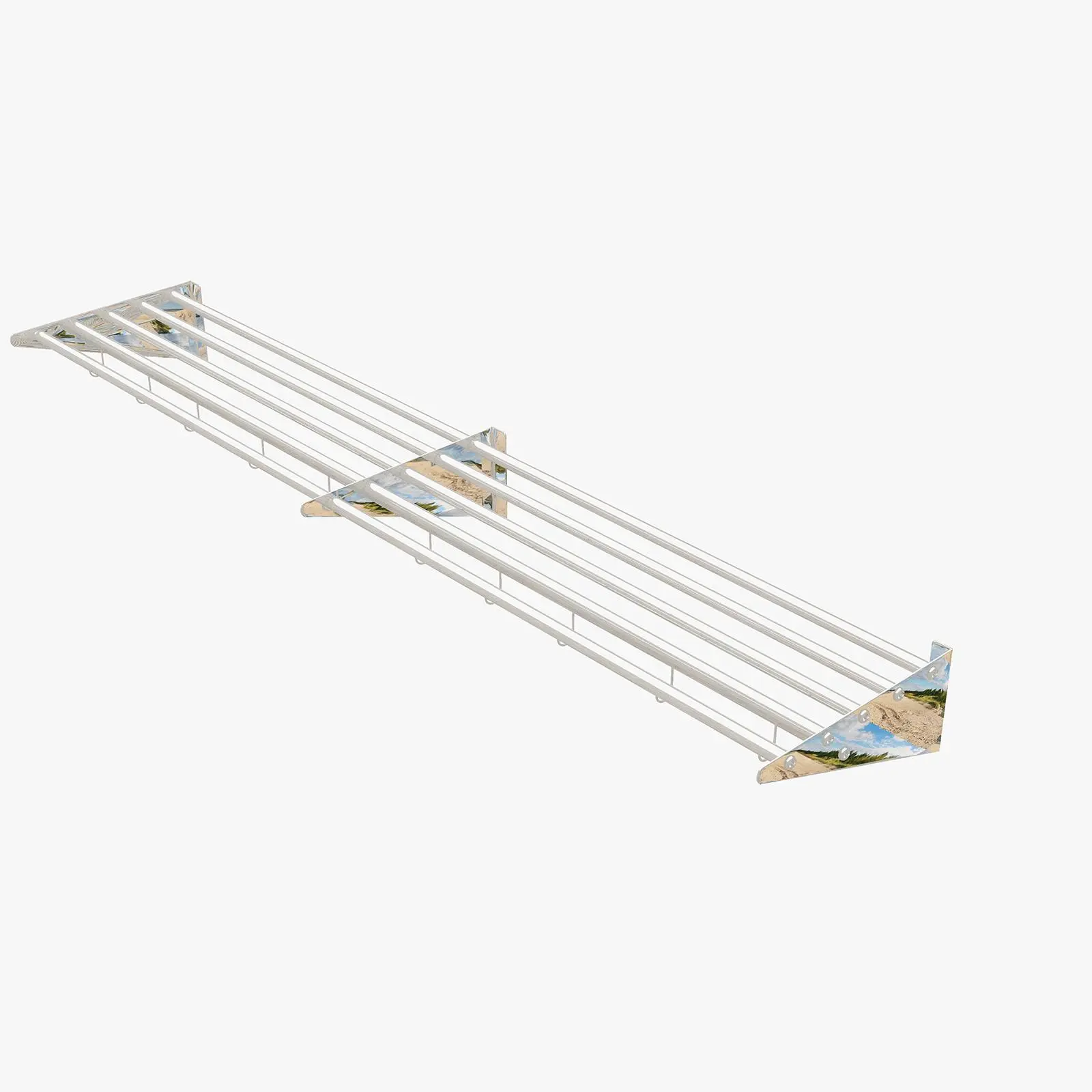 Heavy Duty NSF Stainless Steel Wall-Mounted Shelf - Commercial Kitchen Storage Rack with 10 S Hooks, Installation-Ready Floating Metal Organizer for Pots, Pans, Cookware - Ideal for Home, Restaurant Shelves