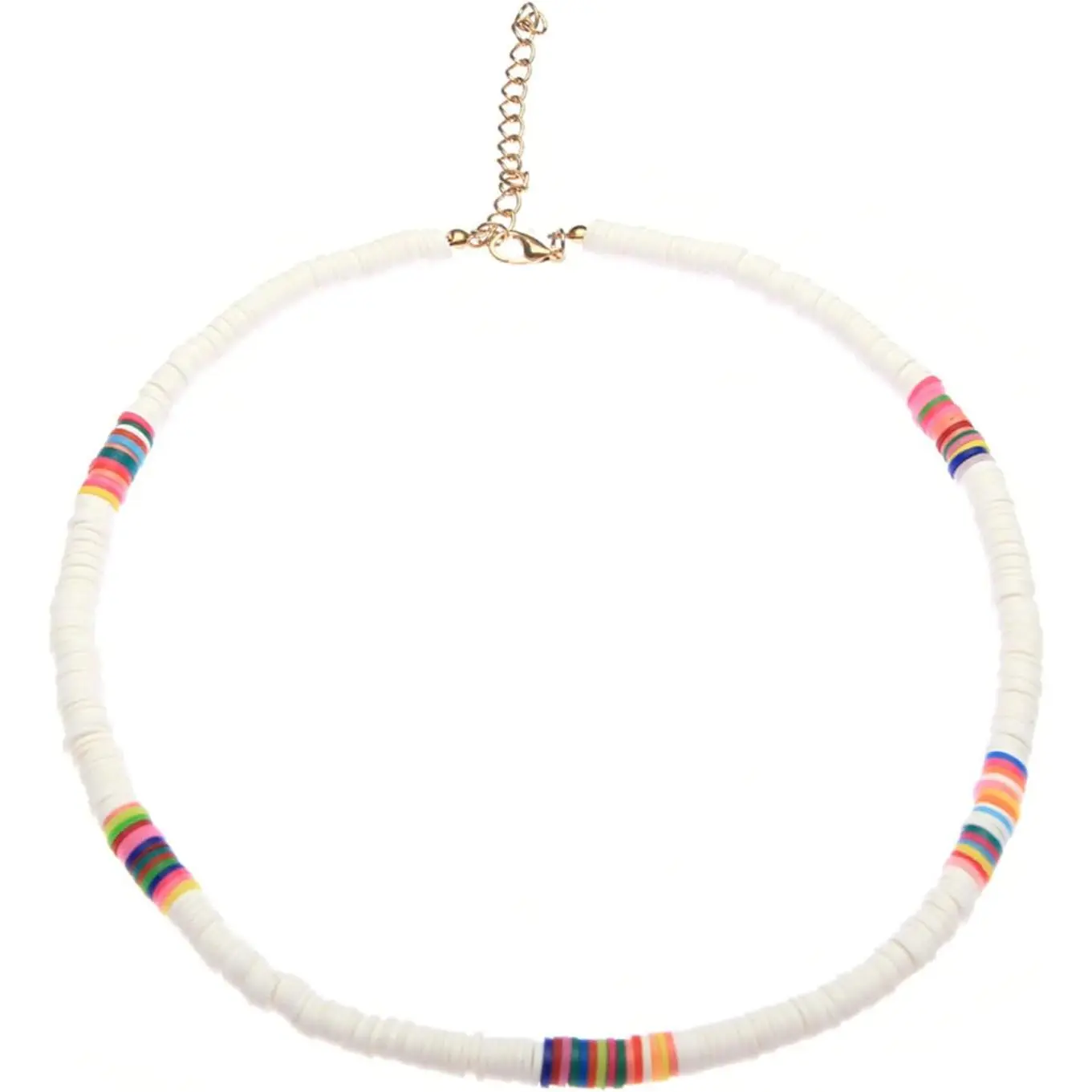 Hawaiian Style Puka Shell Seashell Beaded Choker Necklace  Adjustable Chain Clam Chip Clavicle Necklace for Women Summer Beach Surfer