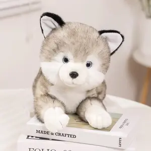 Realistic Husky Plush Toy Dog Pillow, Soft and Cozy Pet Accessory, Perfect Gift for Animal Lovers, Durable and Safe Design