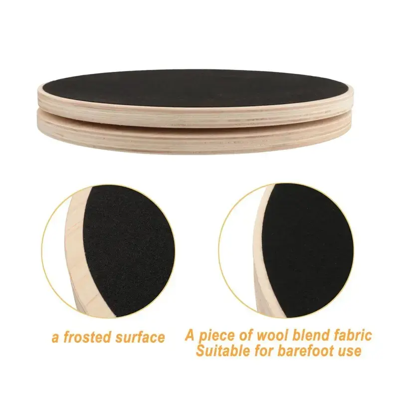 Core Waist Twister Wooden Exercise Balance Board Portable Non Slip Twist Plate Fitness Disc for Home Abdominal Training