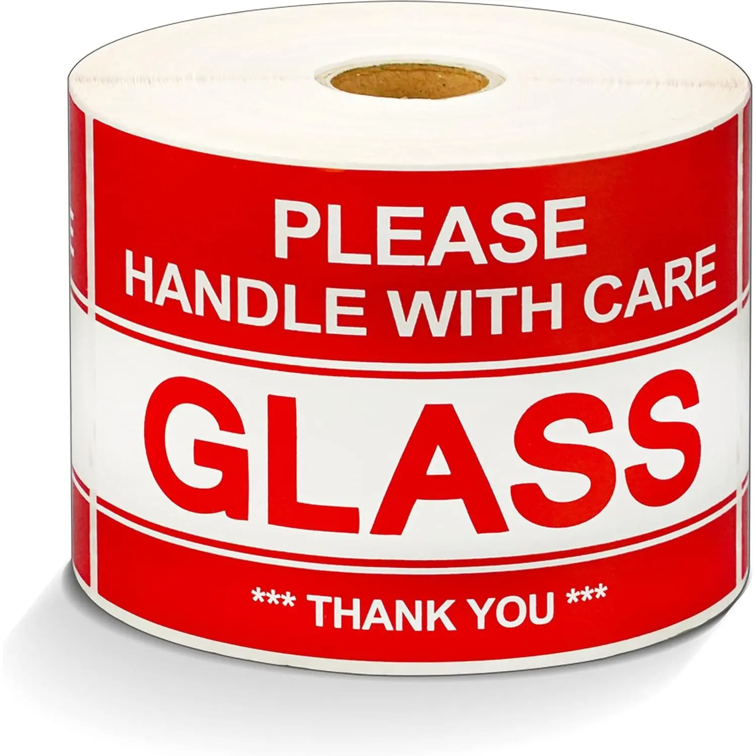 3" X 5" (1 Roll, 500 Stickers) Glass - Please Handle with Care - Thank You Warning Shipping Labels