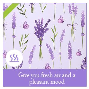 Lavender Scented Drawer Liners 24 Sheets for Dresser 15.7 x 22.8 Inch Non Adhesive Floral Print Fresh Style Kitchen Cabinet Shelf Closet Flower Aroma