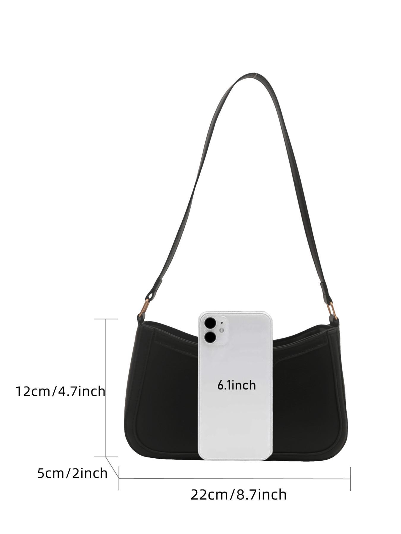 Women's Fashionable Solid Color Bow Decorated Shoulder Bag for Daily Use, Casual Trendy Versatile Daily Commuting Bag