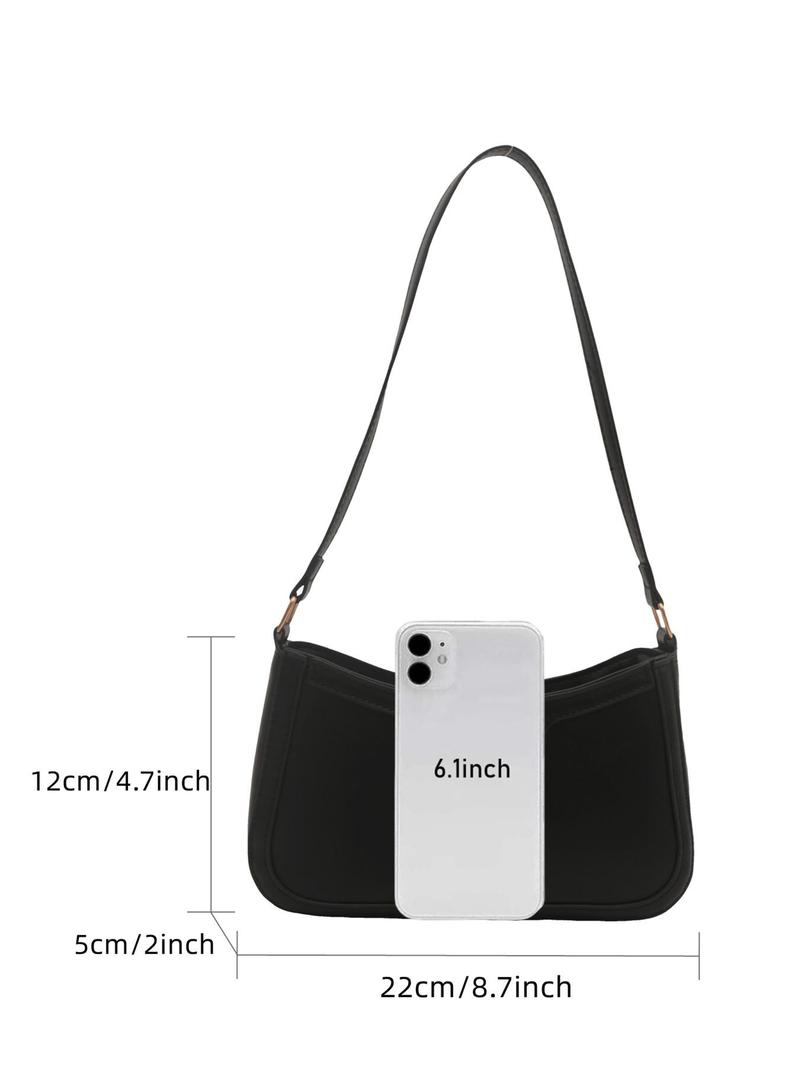 Women's Bow Decorated, Fashionable Solid Color for Daily Used, Casual Trendy Versatile High-quality Daily Commuting Bag Handbag Shoulder Purse