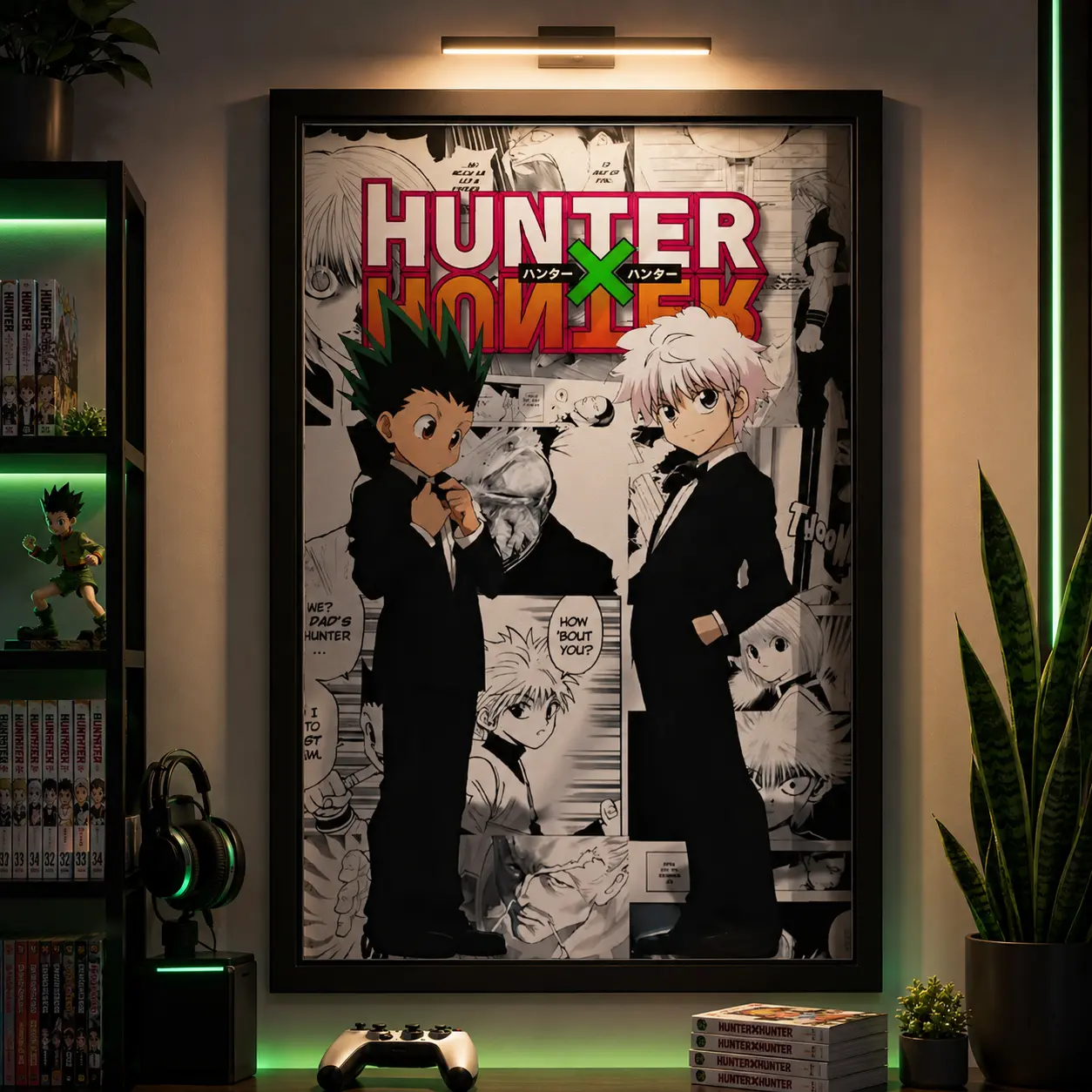 Hunter x Hunter Anime Poster - Hxh Gon Killua Poster - Hxh Poster - Hxh Anime Poster - Hunter x Hunter Wall Art - Hxh Print - Hisoka -Leorio, Canvas Wall Art Print, Anime Room Decor for Bedroom Dorm Gaming Room Office, Manga Poster Gift for Fans