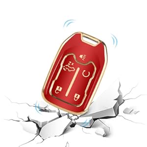 for GMC Key Fob Cover with Keychain,Compatible with Chevy Silverado & GMC Sierra Acadia Terrain 1500 2500HD 3500HD