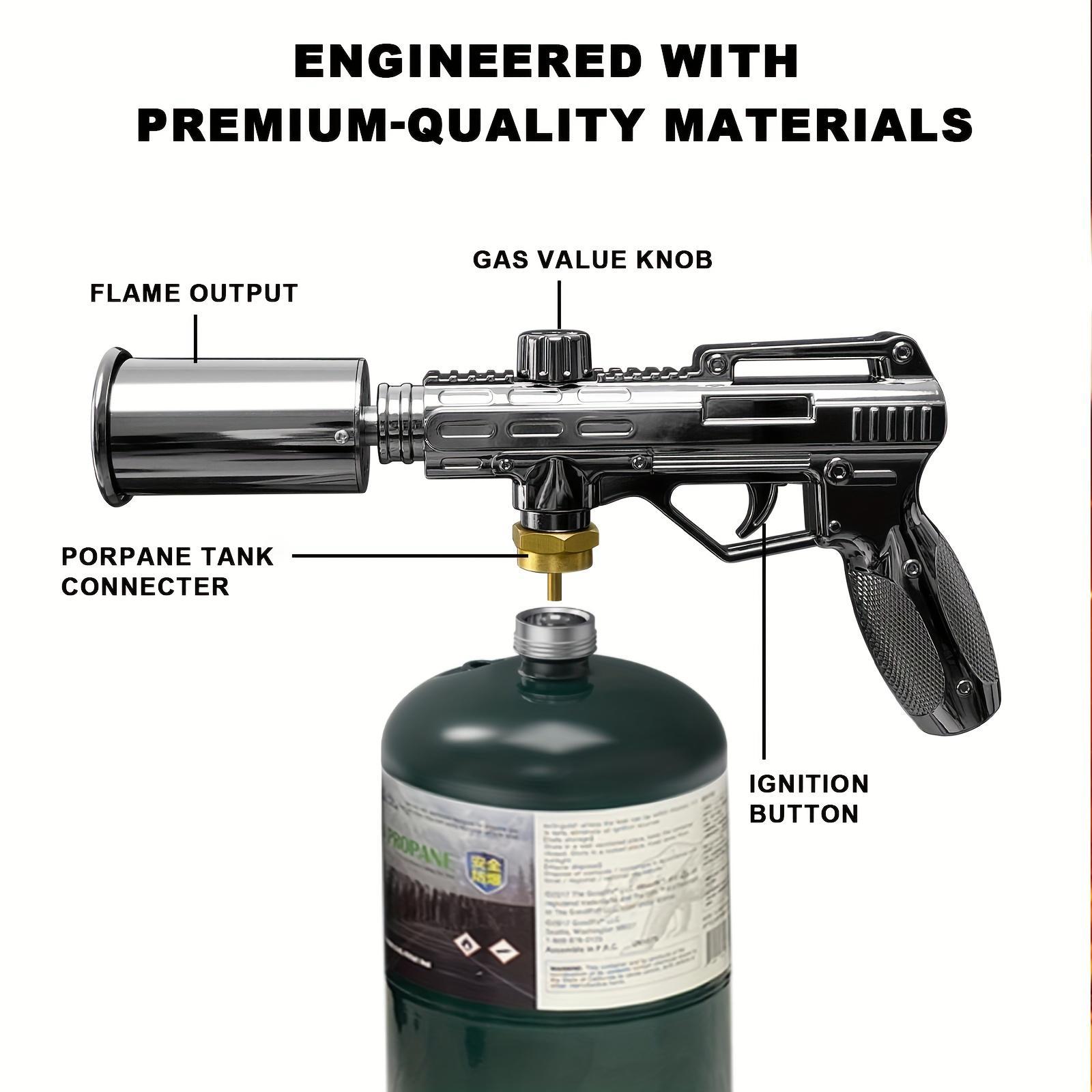 Powerful Kitchen Propane L8010, Sous Vide, Campfire Starter, Wood Burner for Searing Steak, BBQ, Welding(Black, Grey) Propane Tank Not Included adjustable torch