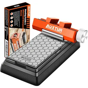 Sharpening Stone with Honing Guide Tool Set Complete Sharpening System for Woodworking, Flattening Stone for Chisel Sharpening and Plane Restoration(guide+stone)