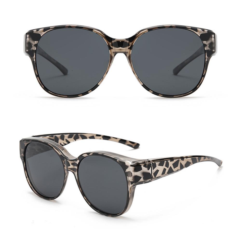 Summer UV Protection Driving Sunglasses Y2K Round Frame Wear Over Glasses Retro Fit Over Sunglasses for Women Men