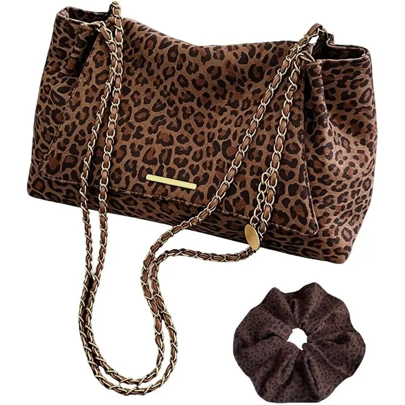 Women's Small Cheetah Print Gym Crossbody Bag - Clutch Type, Adjustable Crossbody Strap, Sports & Outdoor Accessory