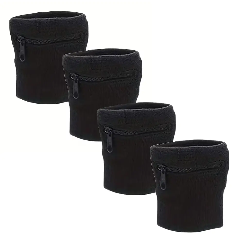 1/4pcs Wrist Wallets Designed for Both Men And Women - a Zippered Wristband Pocket Suitable for Jogging, Cycling, And Walking; a Wrist Pouch for Men to Keep Cash, Keys, And Credit Cards; Also Includes an Ankle Wallet