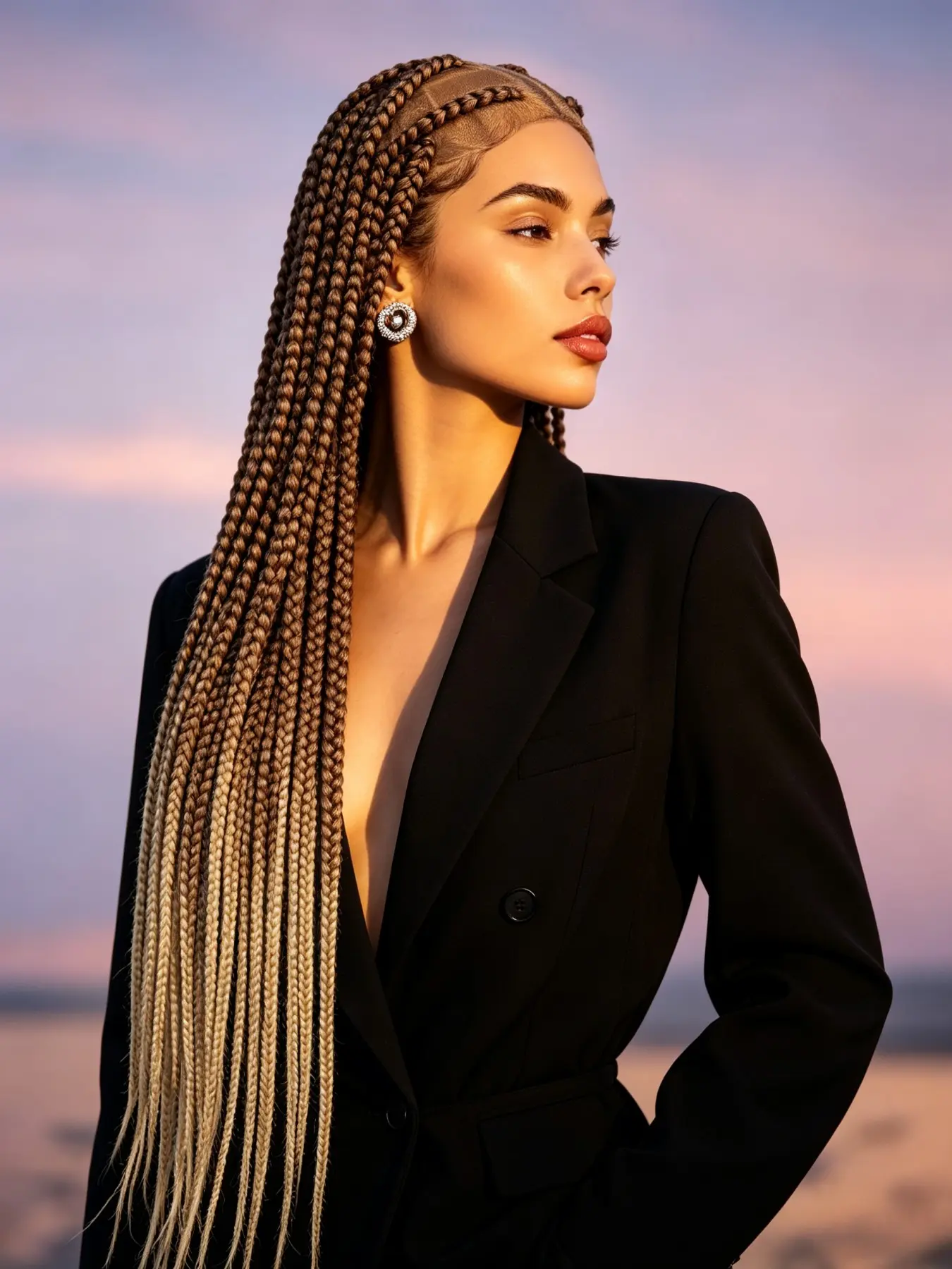 Full Lace Cornrow Braided Wigs with Baby Hair, Thick Braids Knotless Box Braided, Stylish and Natural Look Wig for Everyday Wear