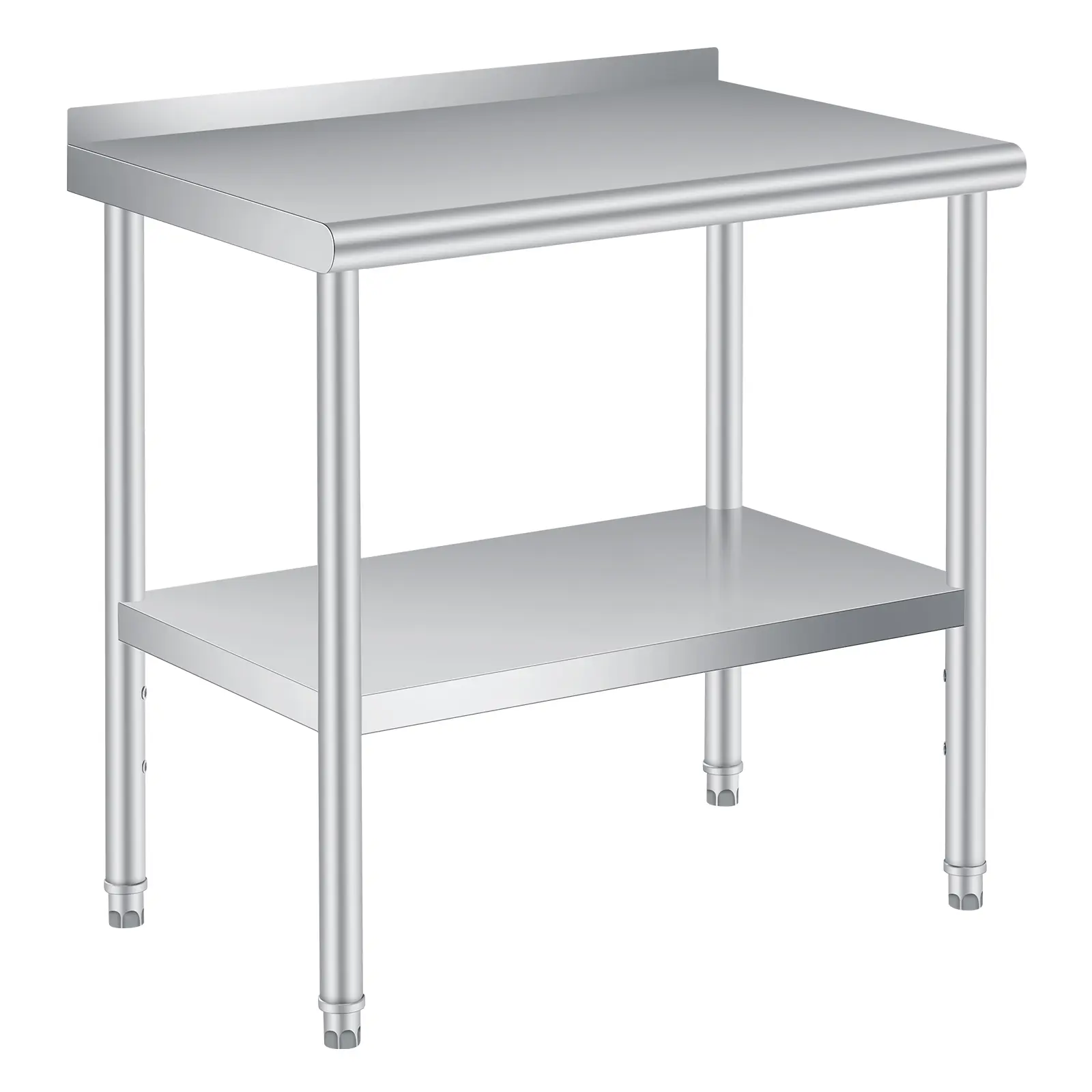 Stainless Steel Prep Table – Heavy Duty with Backsplash, Adjustable Undershelf & Optional Casters – Commercial Quality for Kitchen, Hotel, Outdoor