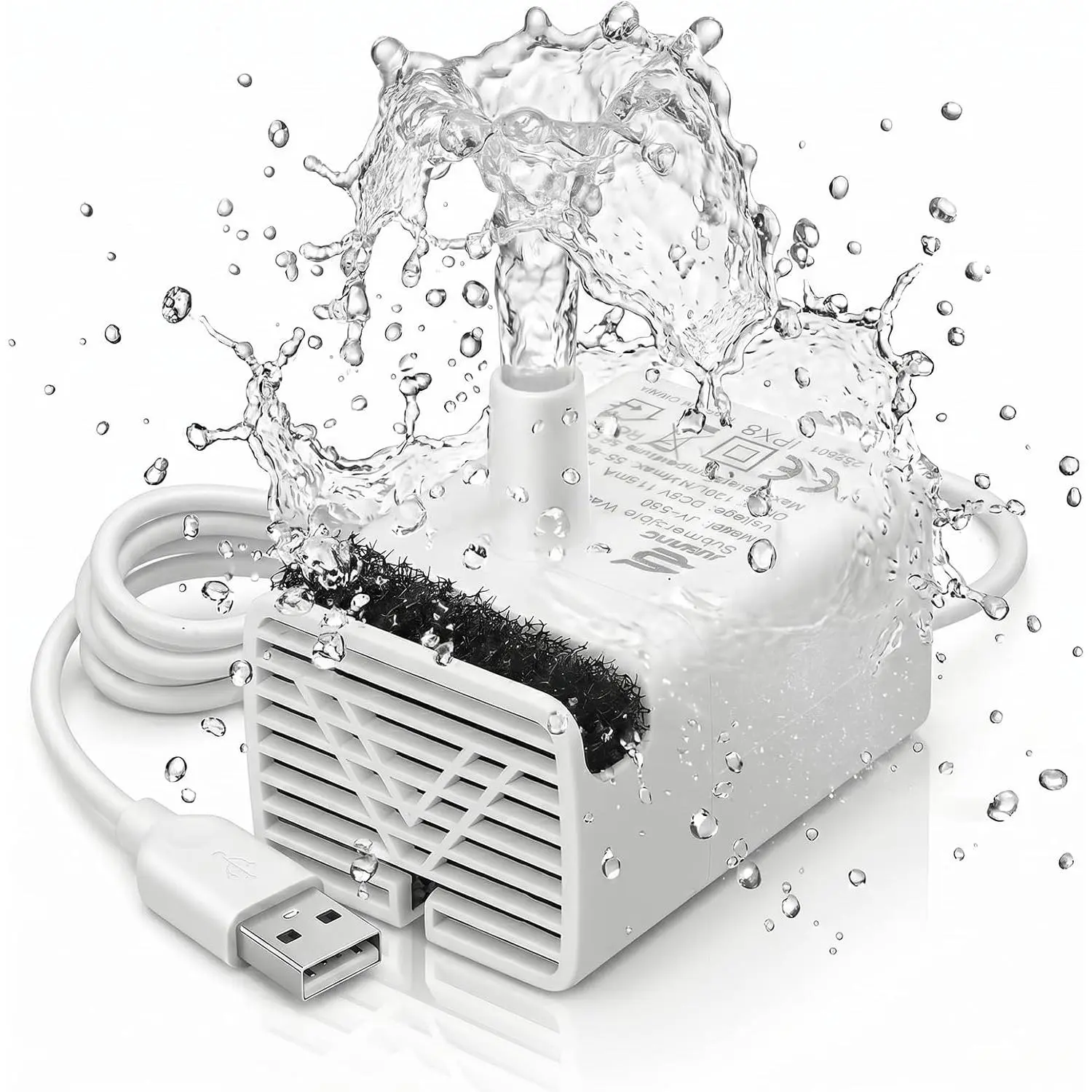 Water Fountain Pump,   Pump for  Fountain, Compatible with Stainless Steel Multiple  Fountain