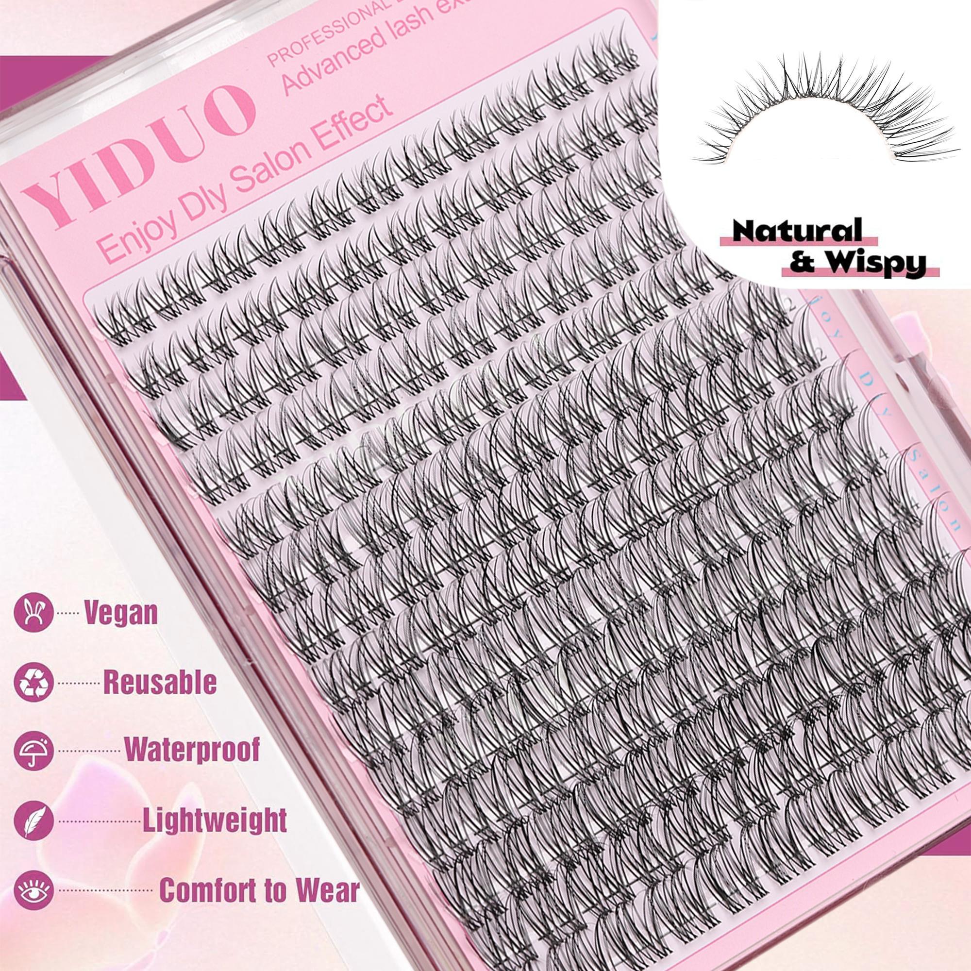 Natural Look Eyelash Extensions, 1 Box Individual DIY Cluster Lashes, Self-Application Curly False Eyelashes for Women & Girls, False Lash Clusters, Eye Makeup Cosmetic