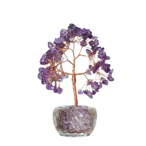 Crystal Cornucopia Ornament Diamond Agate Spiritual Natural Crystal Tree Table Gift Pink Crystal Natural Citrine