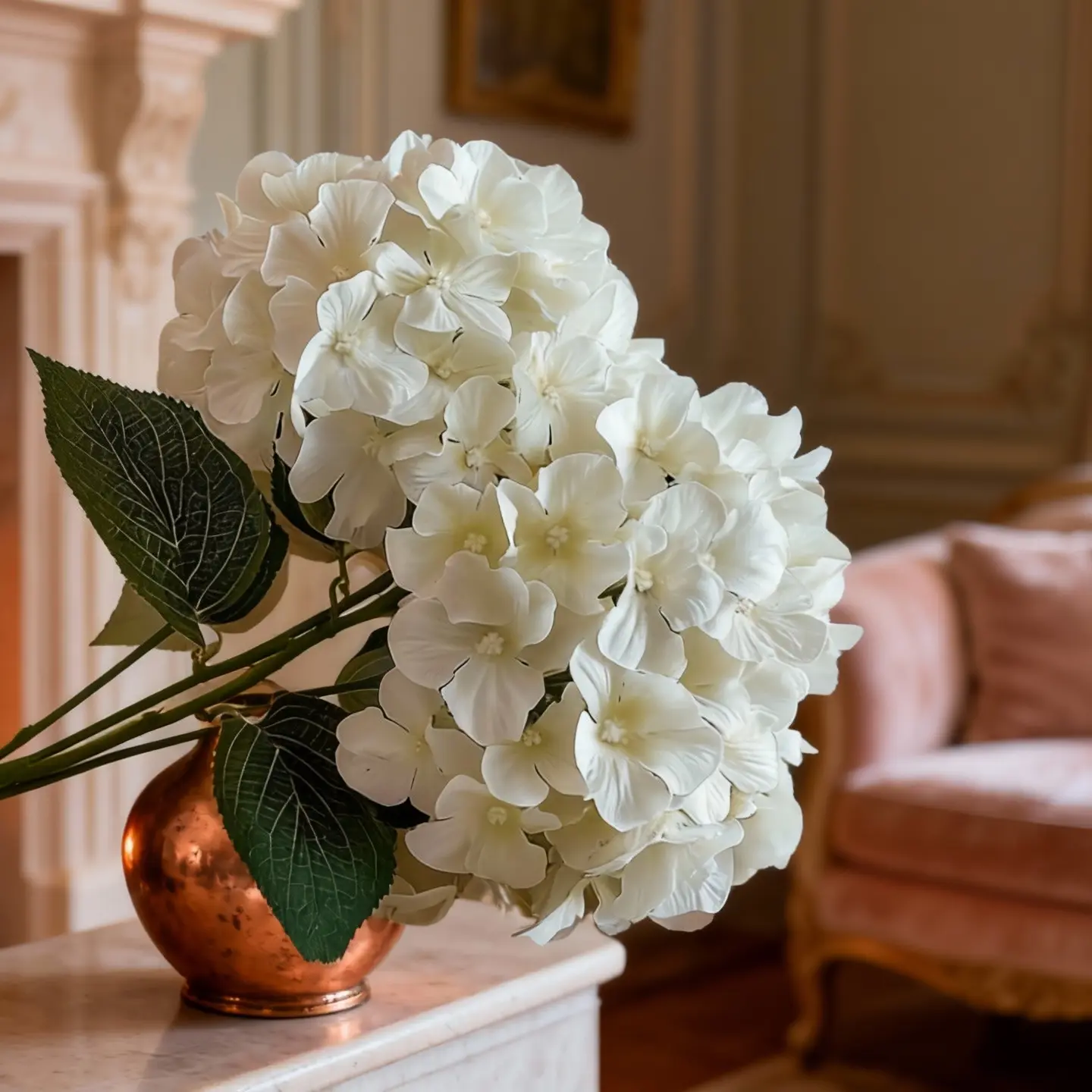 2 Artificial Hydrangea Flowers, Realistic Flower Bouquet, Home Wedding Engagement Decor, Vase DIY Art Design, Floral Decoration