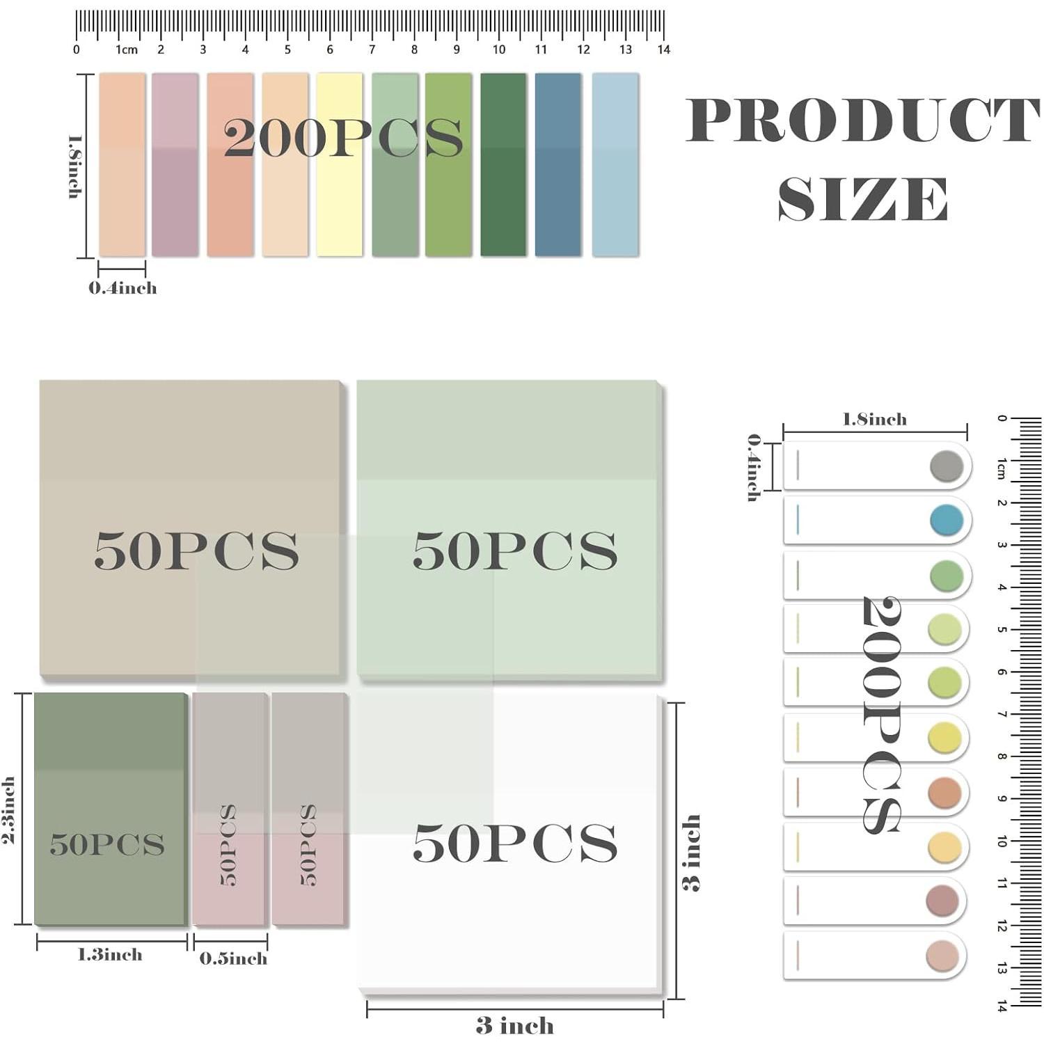 700 Sheets Transparent Sticky Notes, Clear  3 x 3 inch See Through Memo Pad, Self-Adhesive Translucent Writable Index Tabs for Annotating Books, Office & School Study Supplies