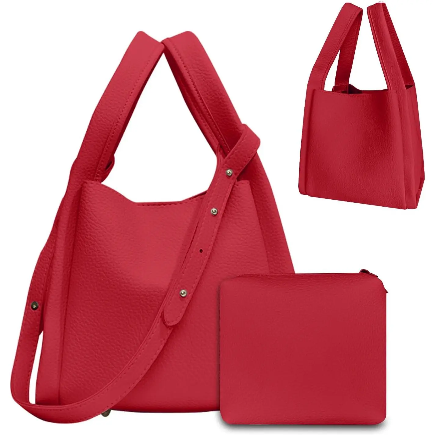 Bucket Bags for Women Vegan Leather Crossbody Bucket Handbag Bucket Purses with Removable  Strap