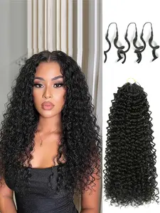 16-Inch Synthetic Feather Hair Extensions, Hook Needle Attachment, 90g, Ideal for Stylish Looks, Easy to Use, Durable Material