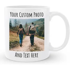 Personalized 11 Oz White Ceramic Coffee Mug Custom Picture Text Logo Customizable Tea Cup Customized Gift for Men & Women