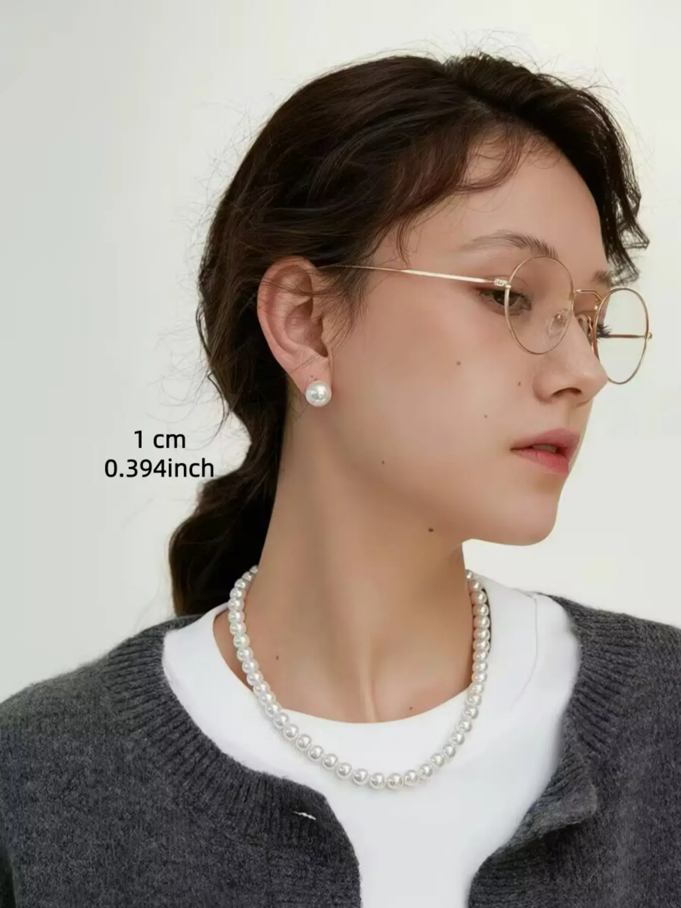 Warm Large Pearl Stud Earrings, Fashionable Earrings, Elegant Jewelry Gift, High-Quality Craftsmanship, Perfect for Special Occasions